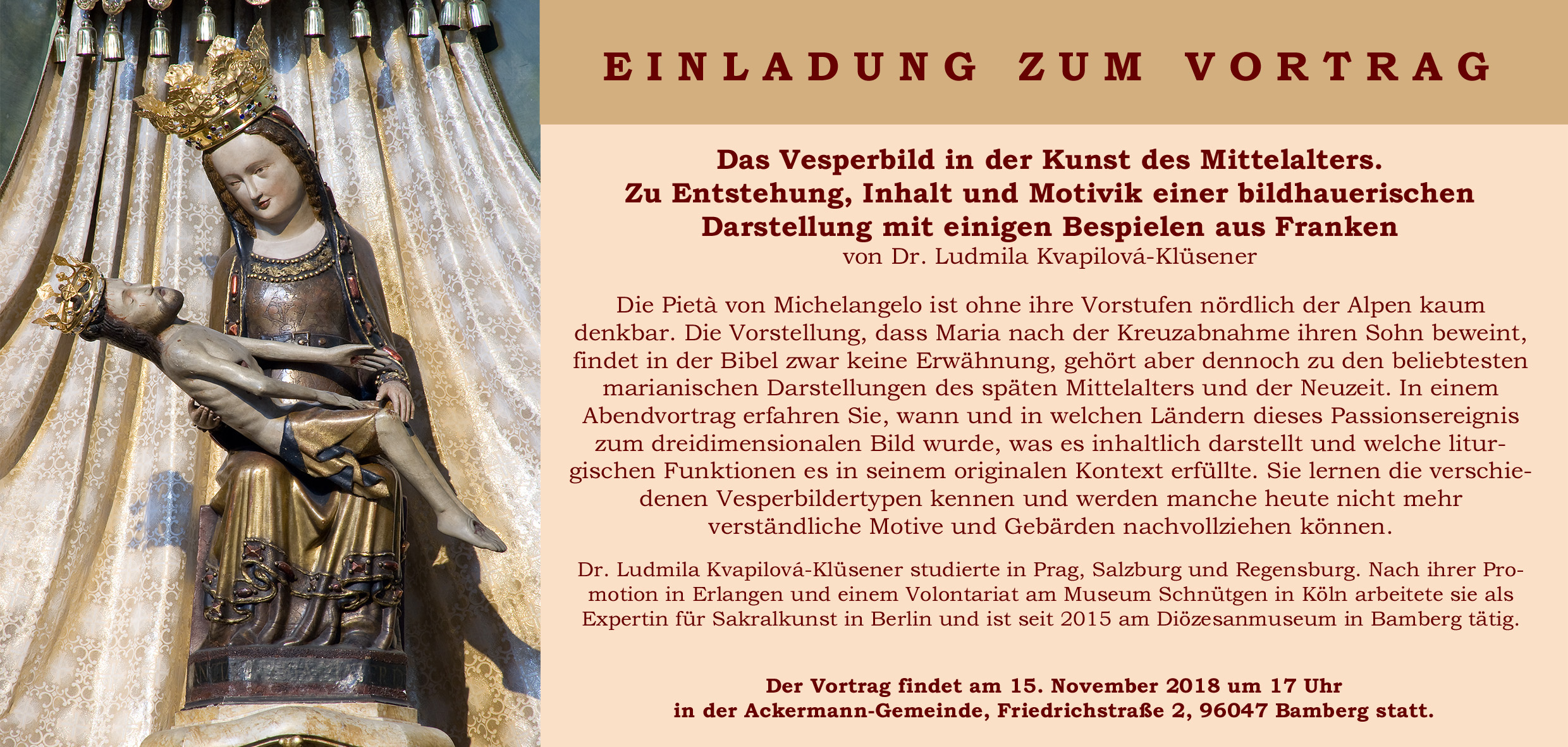 Vortrag von Dr. Ludmila Kvapilová-Klüsener