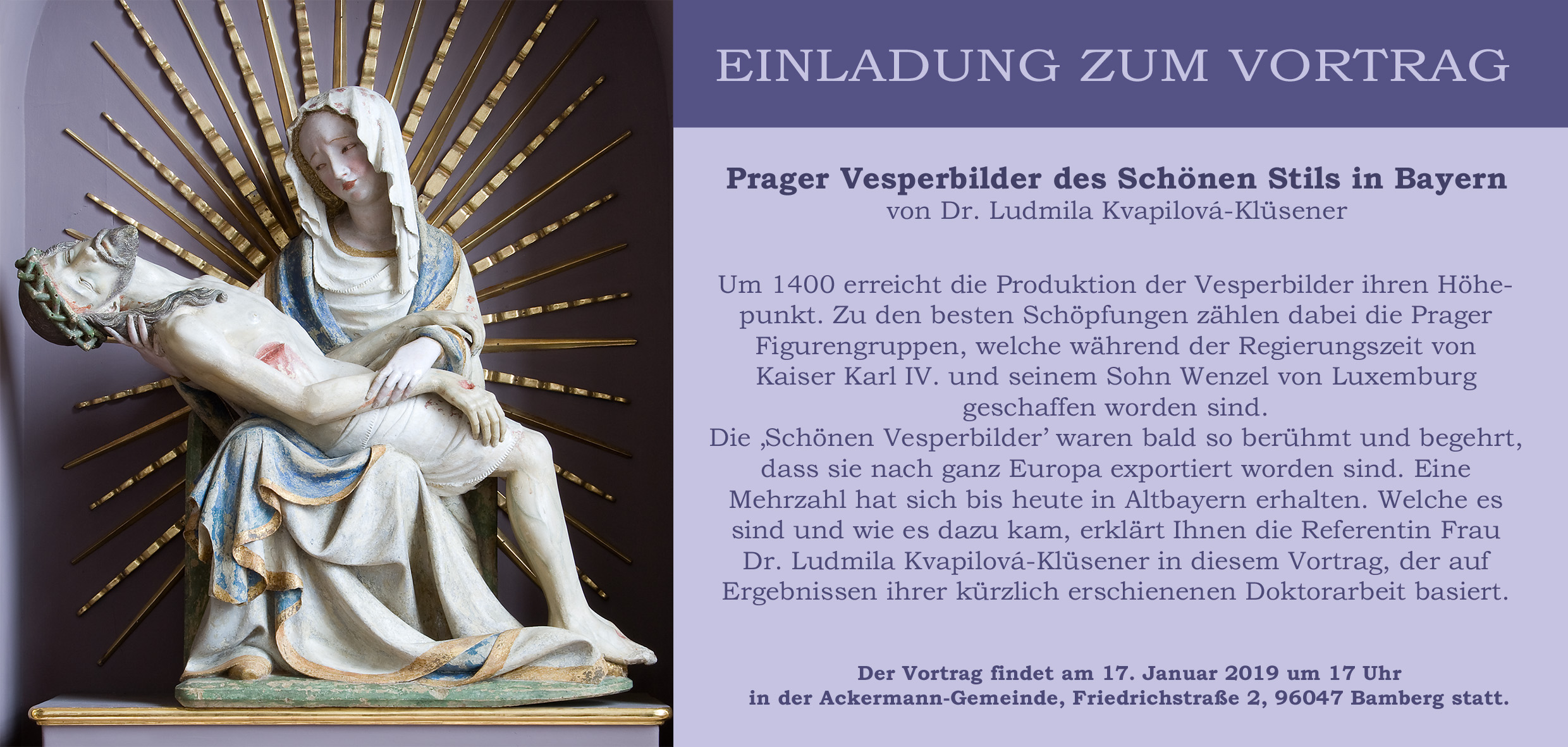 Vortrag von Dr. Ludmila Kvapilová-Klüsener